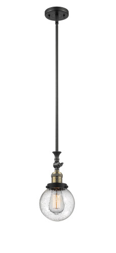 Beacon - 1 Light - 6 inch - Black Antique Brass - Stem Hung - Mini Pendant (206-BAB-G204-6-LED)