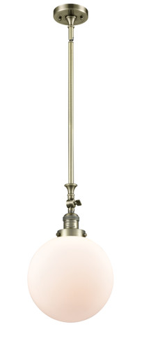 Beacon - 1 Light - 10 inch - Antique Brass - Stem Hung - Mini Pendant (206-AB-G201-10)