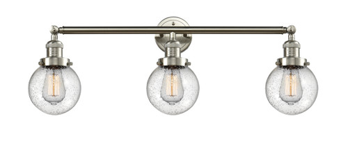 Beacon - 3 Light - 30 inch - Brushed Satin Nickel - Bath Vanity Light (205-SN-G204-6-LED)