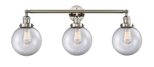 Beacon - 3 Light - 32 inch - Polished Nickel - Bath Vanity Light (205-PN-G202-8-LED)