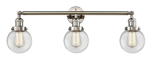 Beacon - 3 Light - 30 inch - Polished Nickel - Bath Vanity Light (205-PN-G202-6-LED)