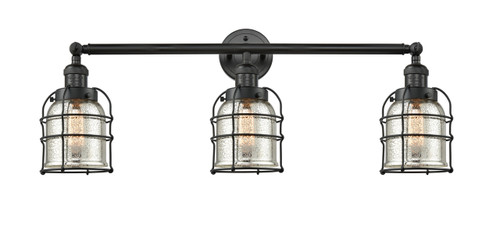 Bell Cage - 3 Light - 31 inch - Matte Black - Bath Vanity Light (205-BK-G58-CE)