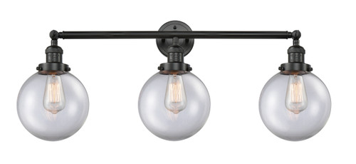 Beacon - 3 Light - 32 inch - Matte Black - Bath Vanity Light (205-BK-G202-8)