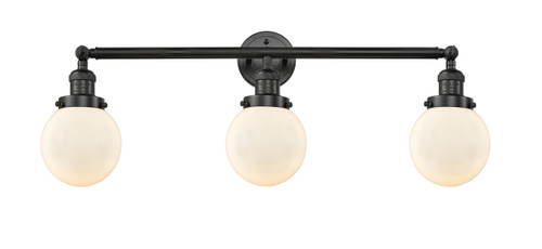 Beacon - 3 Light - 30 inch - Matte Black - Bath Vanity Light (205-BK-G201-6-LED)