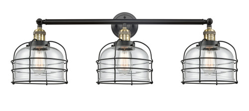 Bell Cage - 3 Light - 34 inch - Black Antique Brass - Bath Vanity Light (205-BAB-G72-CE)