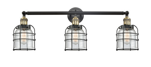 Bell Cage - 3 Light - 31 inch - Black Antique Brass - Bath Vanity Light (205-BAB-G54-CE)