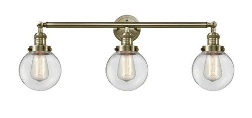 Beacon - 3 Light - 30 inch - Antique Brass - Bath Vanity Light (205-AB-G202-6)