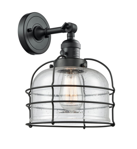 Bell Cage - 1 Light - 9 inch - Matte Black - Sconce (203SW-BK-G74-CE-LED)