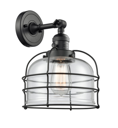 Bell Cage - 1 Light - 9 inch - Matte Black - Sconce (203SW-BK-G72-CE)
