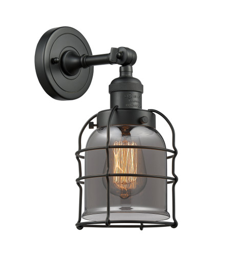 Bell Cage - 1 Light - 6 inch - Matte Black - Sconce (203-BK-G53-CE)