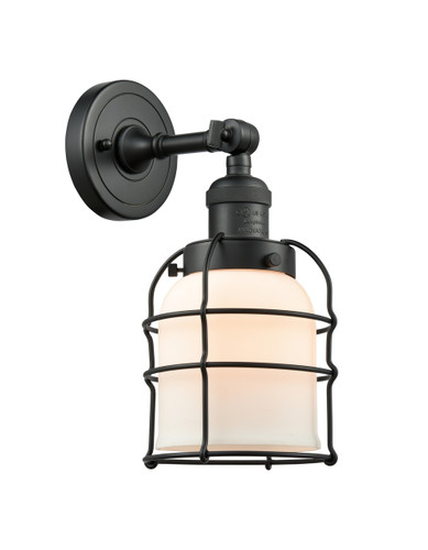 Bell Cage - 1 Light - 6 inch - Matte Black - Sconce (203-BK-G51-CE)