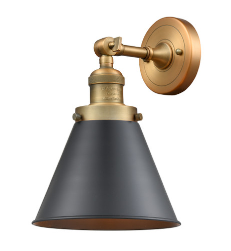 Appalachian - 1 Light - 8 inch - Brushed Brass - Sconce (203-BB-M13-BK-LED)