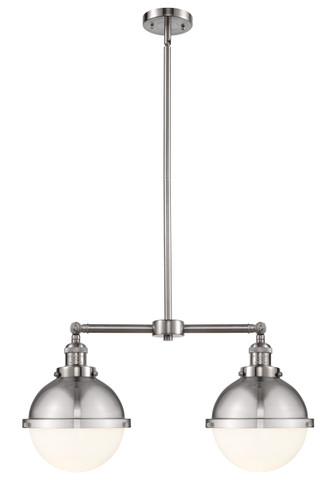 Hampden - 2 Light - 18 inch - Brushed Satin Nickel - Stem Hung - Island Light (209-SN-HFS-81-SN-LED)
