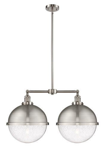 Hampden - 2 Light - 18 inch - Brushed Satin Nickel - Stem Hung - Island Light (209-SN-HFS-124-SN-LED)