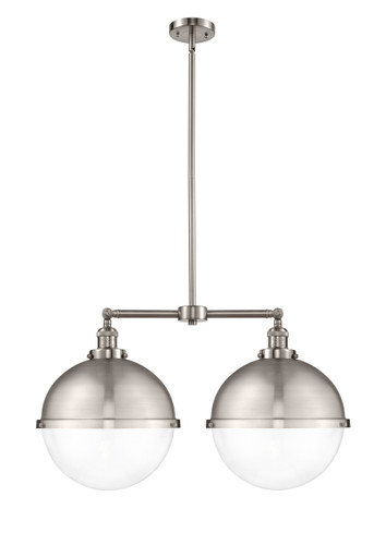 Hampden - 2 Light - 18 inch - Brushed Satin Nickel - Stem Hung - Island Light (209-SN-HFS-122-SN)