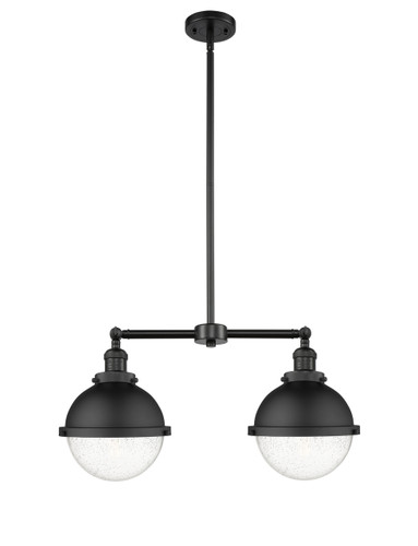 Hampden - 2 Light - 18 inch - Matte Black - Stem Hung - Island Light (209-BK-HFS-84-BK)