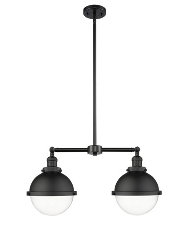 Hampden - 2 Light - 18 inch - Matte Black - Stem Hung - Island Light (209-BK-HFS-82-BK-LED)