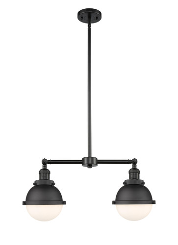 Hampden - 2 Light - 18 inch - Matte Black - Stem Hung - Island Light (209-BK-HFS-61-BK)