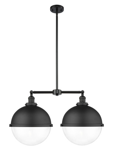 Hampden - 2 Light - 18 inch - Matte Black - Stem Hung - Island Light (209-BK-HFS-122-BK)