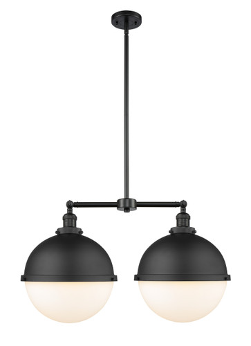 Hampden - 2 Light - 18 inch - Matte Black - Stem Hung - Island Light (209-BK-HFS-121-BK-LED)
