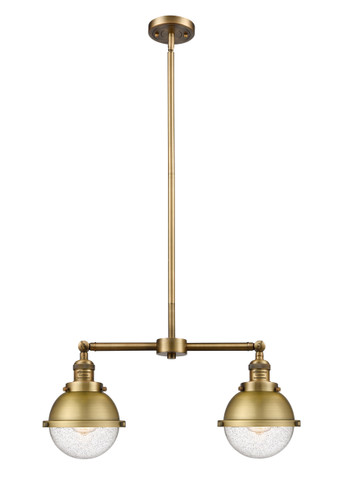 Hampden - 2 Light - 18 inch - Brushed Brass - Stem Hung - Island Light (209-BB-HFS-64-BB-LED)