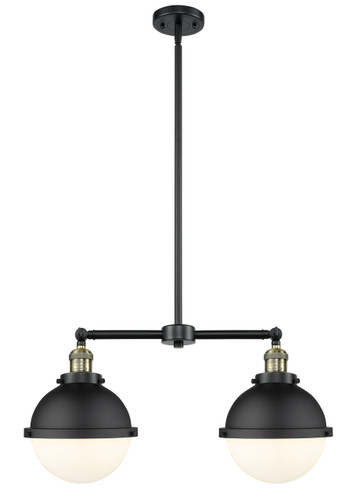 Hampden - 2 Light - 18 inch - Black Antique Brass - Stem Hung - Island Light (209-BAB-HFS-81-BK)