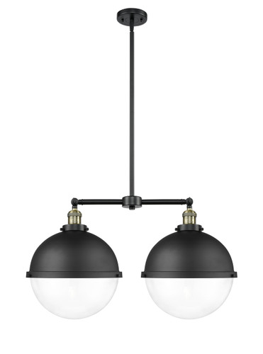 Hampden - 2 Light - 18 inch - Black Antique Brass - Stem Hung - Island Light (209-BAB-HFS-122-BK)