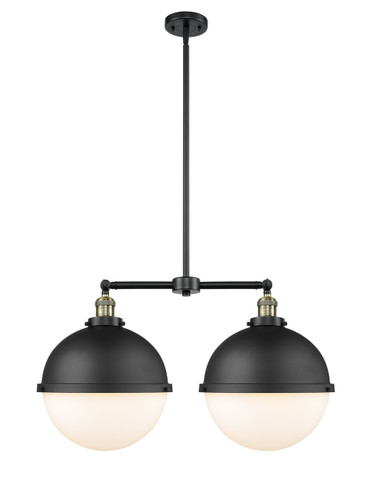 Hampden - 2 Light - 18 inch - Black Antique Brass - Stem Hung - Island Light (209-BAB-HFS-121-BK-LED)