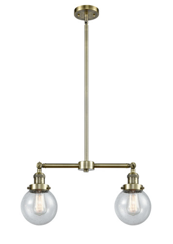 Beacon - 2 Light - 23 inch - Antique Brass - Stem Hung - Island Light (209-AB-G204-6)