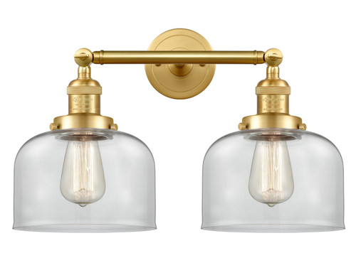 Bell - 2 Light - 19 inch - Satin Gold - Bath Vanity Light (208-SG-G72-LED)