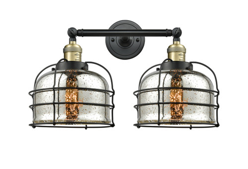 Bell Cage - 2 Light - 19 inch - Black Antique Brass - Bath Vanity Light (208-BAB-G78-CE)
