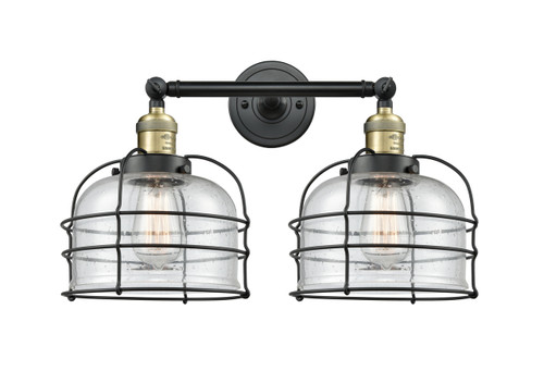 Bell Cage - 2 Light - 19 inch - Black Antique Brass - Bath Vanity Light (208-BAB-G74-CE)