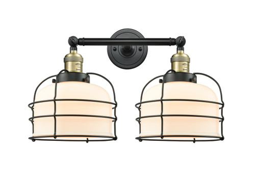 Bell Cage - 2 Light - 19 inch - Black Antique Brass - Bath Vanity Light (208-BAB-G71-CE)