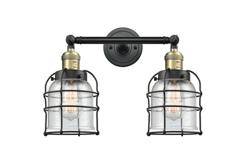 Bell Cage - 2 Light - 16 inch - Black Antique Brass - Bath Vanity Light (208-BAB-G54-CE)
