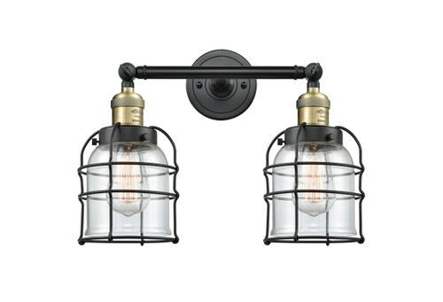 Bell Cage - 2 Light - 16 inch - Black Antique Brass - Bath Vanity Light (208-BAB-G52-CE)