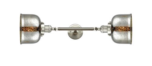 Bell - 2 Light - 8 inch - Brushed Satin Nickel - Bath Vanity Light (208L-SN-G78-LED)