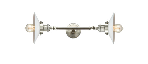 Halophane - 2 Light - 9 inch - Brushed Satin Nickel - Bath Vanity Light (208L-SN-G1-LED)