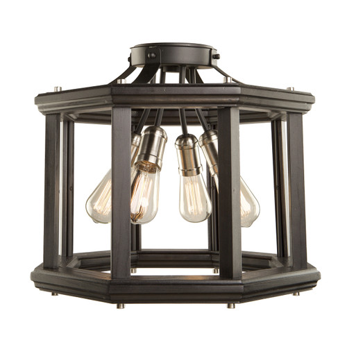 Sandalwood 4 Light Brushed Nickel Flush Mount (AC11224BN)