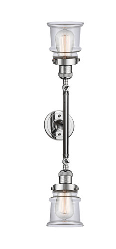 Canton - 2 Light - 6 inch - Polished Chrome - Bath Vanity Light (208L-PC-G182S)