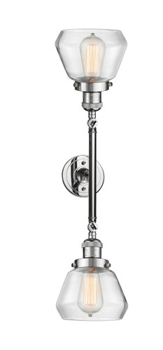 Fulton - 2 Light - 7 inch - Polished Chrome - Bath Vanity Light (208L-PC-G172-LED)