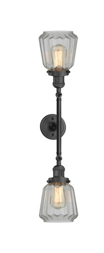 Chatham - 2 Light - 7 inch - Oil Rubbed Bronze - Bath Vanity Light (208L-OB-G142)