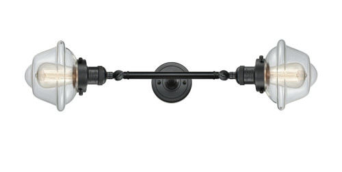 Oxford - 2 Light - 8 inch - Matte Black - Bath Vanity Light (208L-BK-G532)