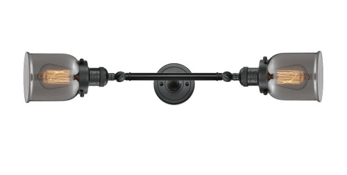 Bell - 2 Light - 5 inch - Matte Black - Bath Vanity Light (208L-BK-G53-LED)