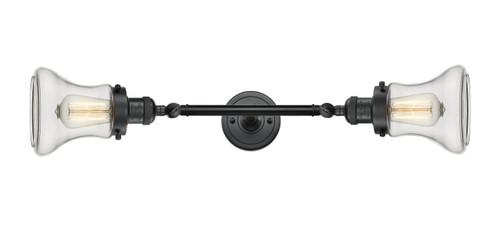 Bellmont - 2 Light - 6 inch - Matte Black - Bath Vanity Light (208L-BK-G192-LED)