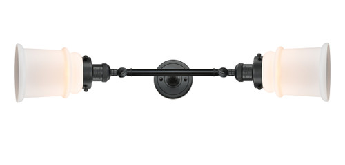 Canton - 2 Light - 6 inch - Matte Black - Bath Vanity Light (208L-BK-G181-LED)