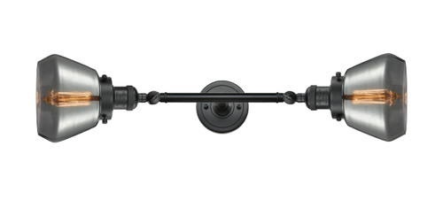 Fulton - 2 Light - 7 inch - Matte Black - Bath Vanity Light (208L-BK-G173-LED)