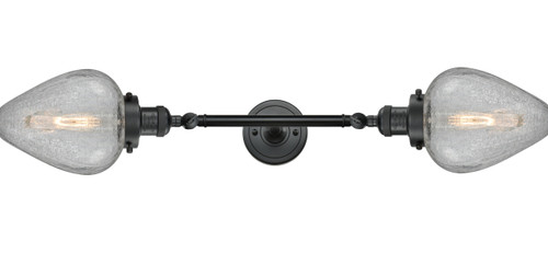 Geneseo - 2 Light - 7 inch - Matte Black - Bath Vanity Light (208L-BK-G165)