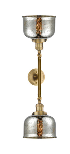 Bell - 2 Light - 8 inch - Brushed Brass - Bath Vanity Light (208L-BB-G78-LED)
