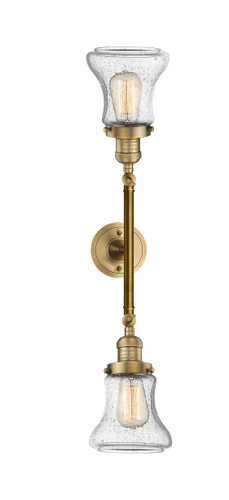 Bellmont - 2 Light - 6 inch - Brushed Brass - Bath Vanity Light (208L-BB-G194-LED)