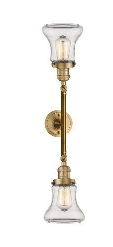 Bellmont - 2 Light - 6 inch - Brushed Brass - Bath Vanity Light (208L-BB-G192-LED)